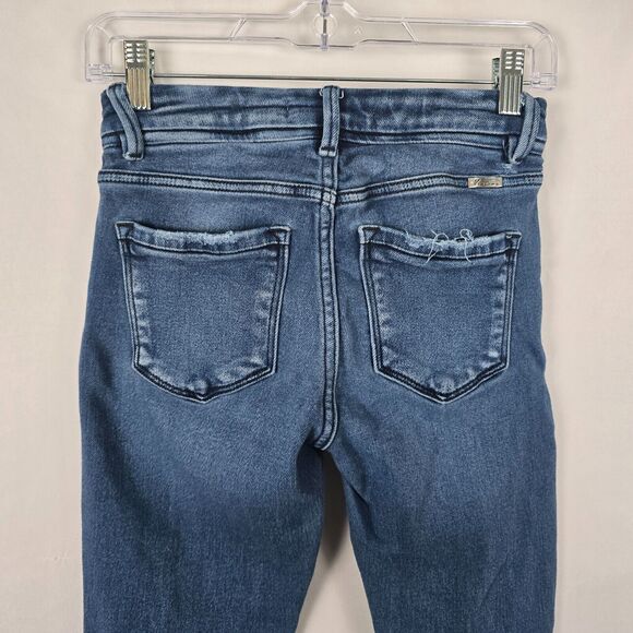 KanCan Jeans Women's 24 Blue Medium Wash Distressed Skinny Ankle - Picture 6 of 16